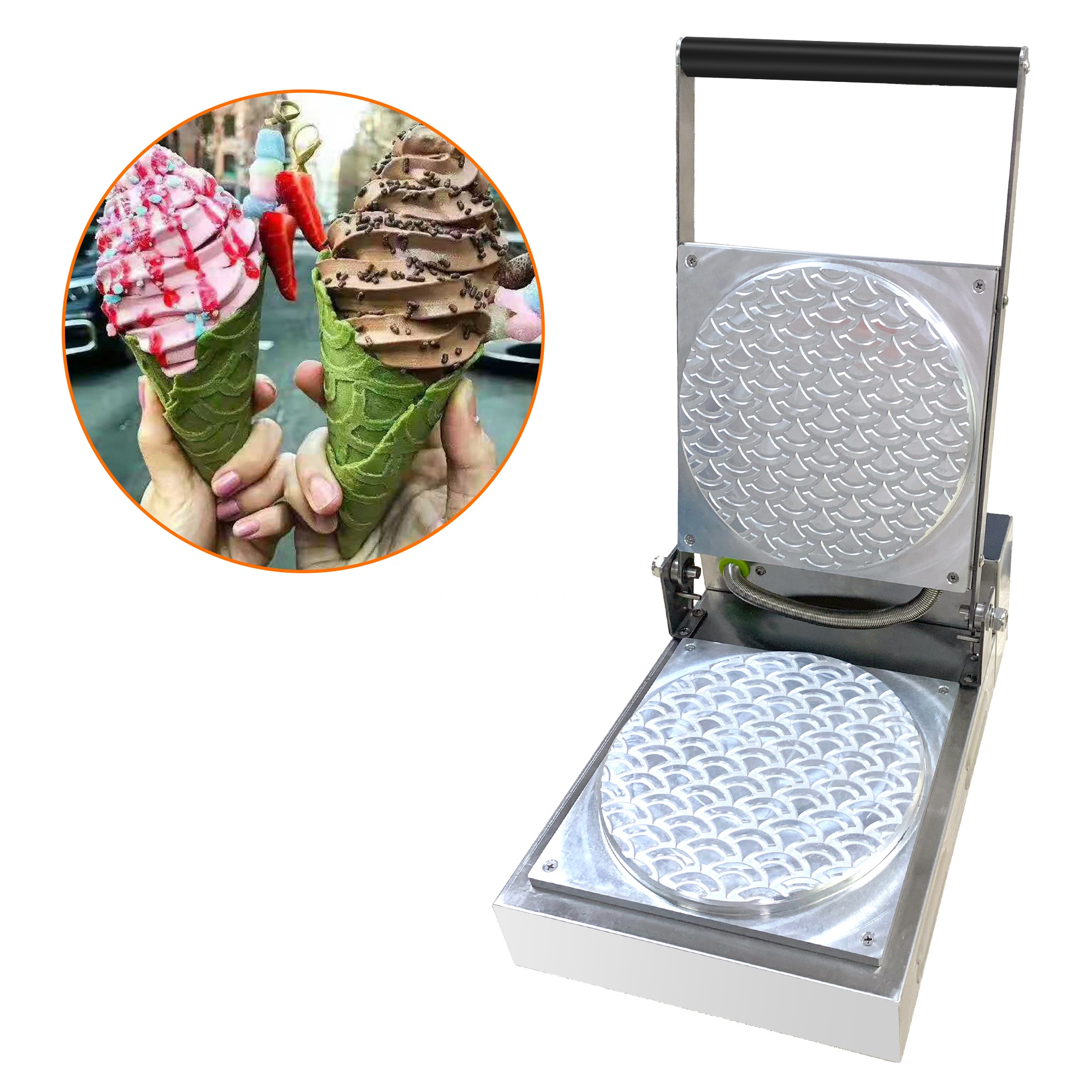 Logo Food Snack - Waffle Cone Maker Waffle Cone Baker