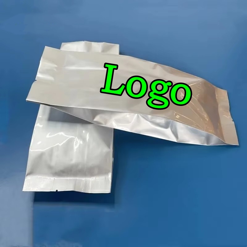 Logo Food Snack - 100PCS Open Top Side Gussets Silver
