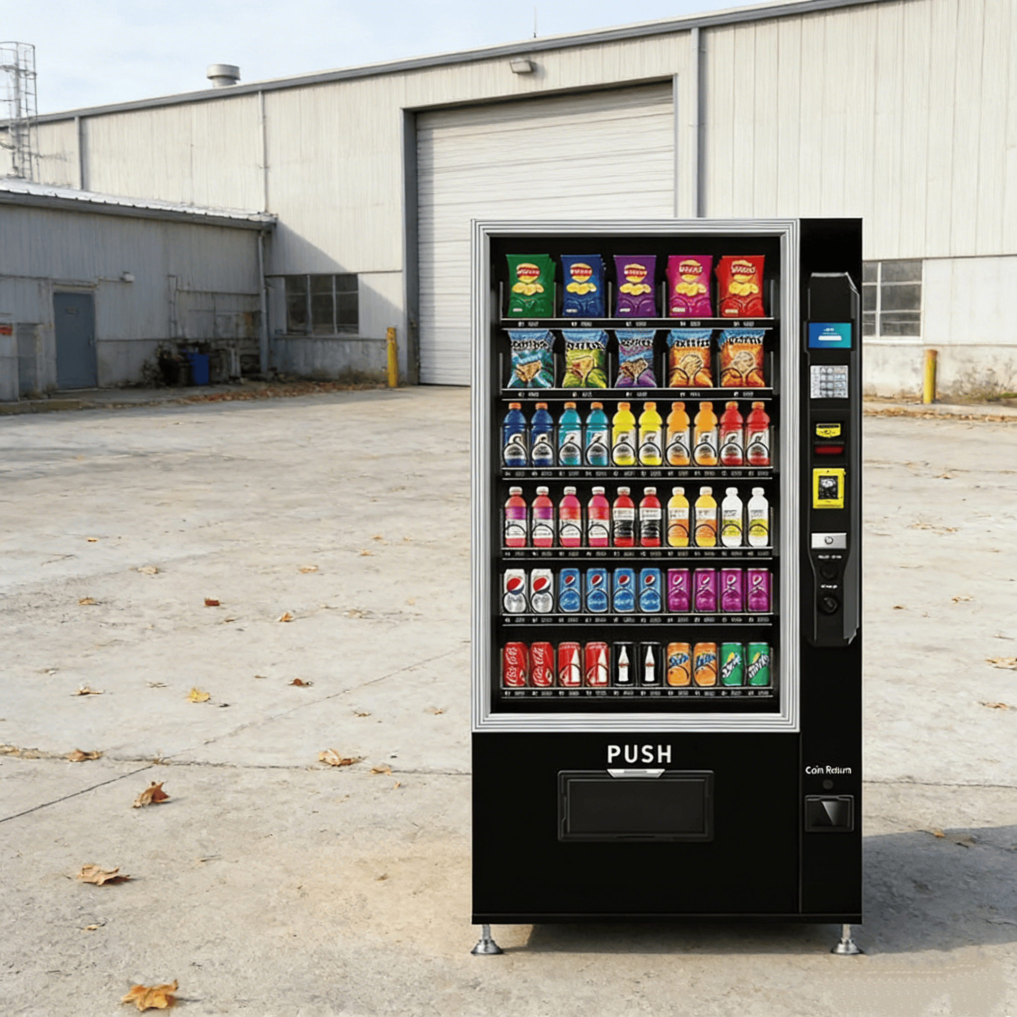 Food Snacks Vending Machine - Classic Combo Vending Machine with Refrigerator