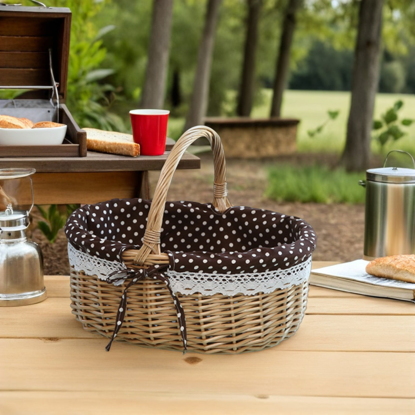 Snacks Food Gift Baskets - Smooth Beautiful Wicker Fruit Basket Food