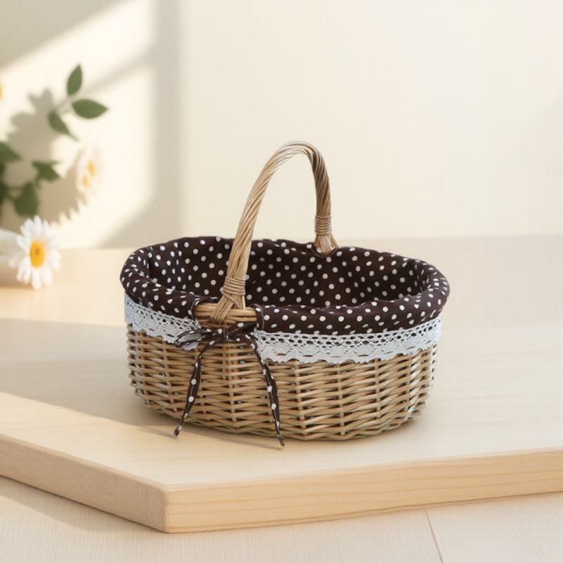Snacks Food Gift Baskets - Smooth Beautiful Wicker Fruit Basket Food