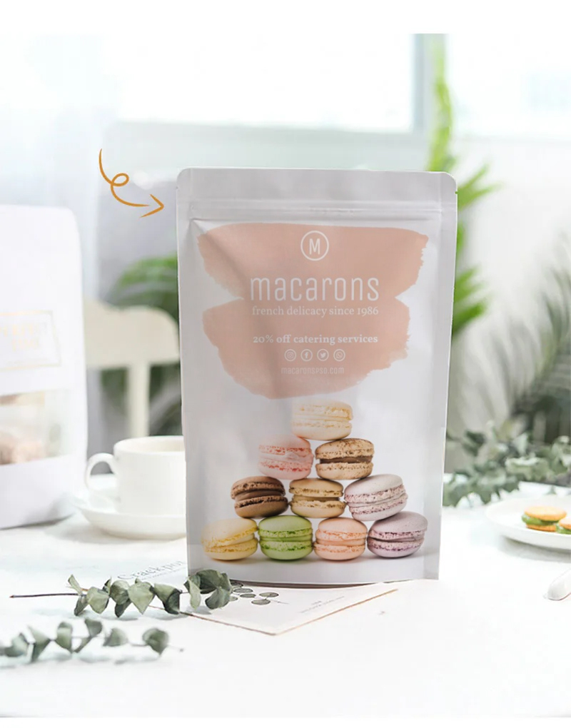 Kraft Paper Zipper Bags Standi - Logo Food Snack incelemesi ve fiyatı