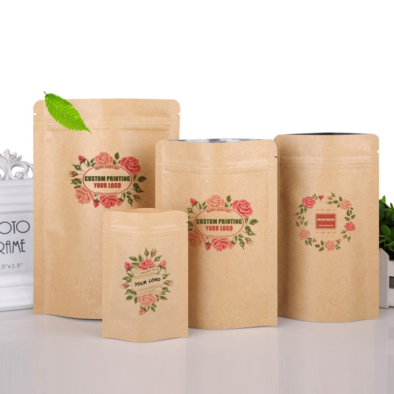 Custom LOGO Brown Kraft Paper  - Logo Food Snack incelemesi ve fiyatı