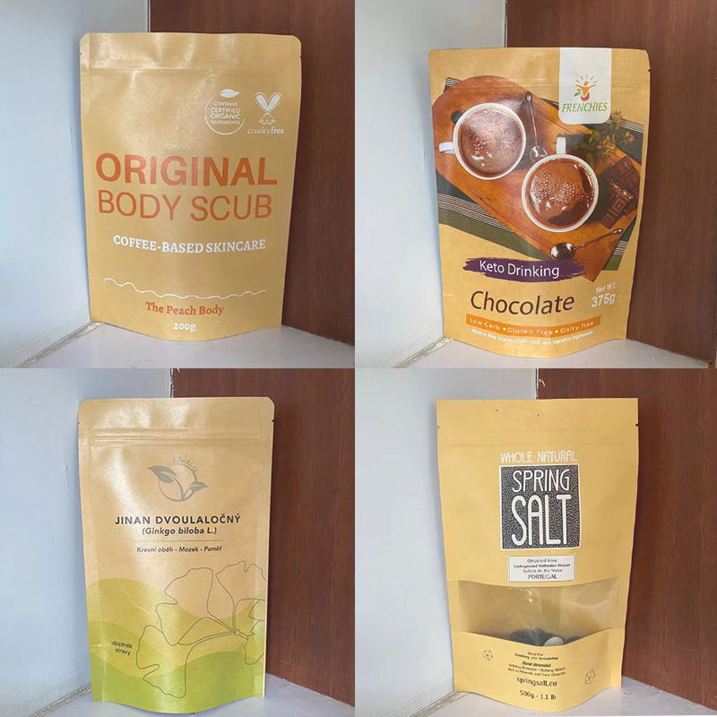 Custom LOGO Brown Kraft Paper  - Logo Food Snack incelemesi ve fiyatı