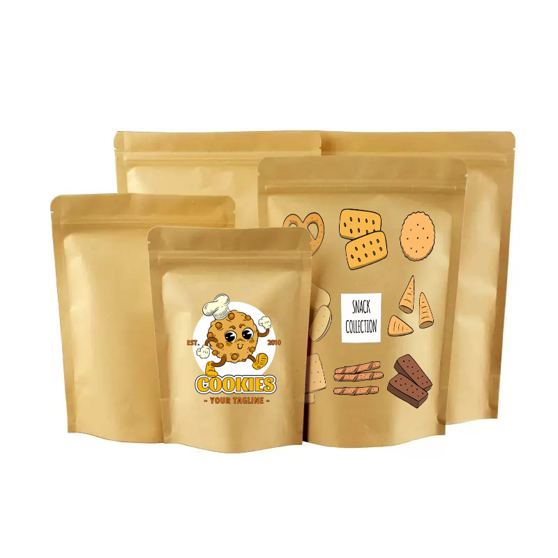 Custom LOGO Brown Kraft Paper  - Logo Food Snack incelemesi ve fiyatı