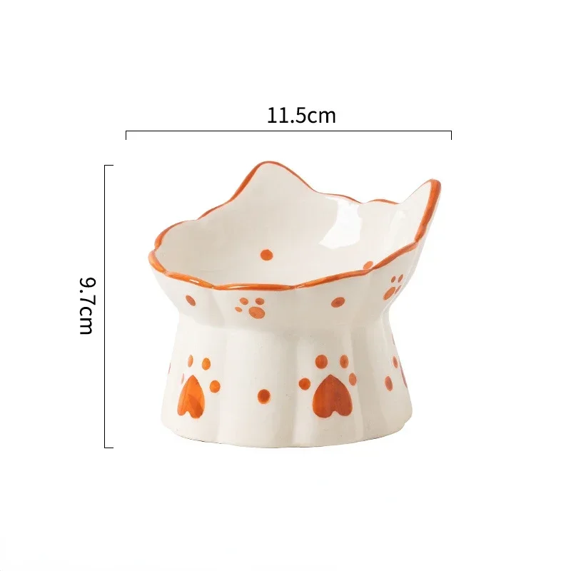 Cat Ceramic Food Bowl Elevated - Food Snacks Drinks incelemesi ve fiyatı