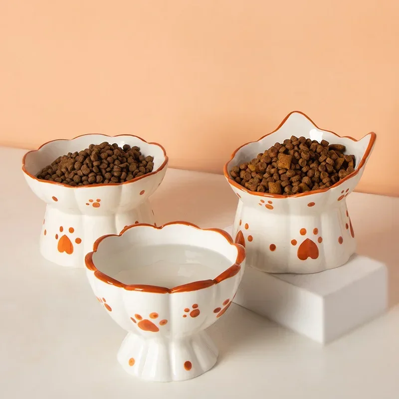 Cat Ceramic Food Bowl Elevated - Food Snacks Drinks incelemesi ve fiyatı