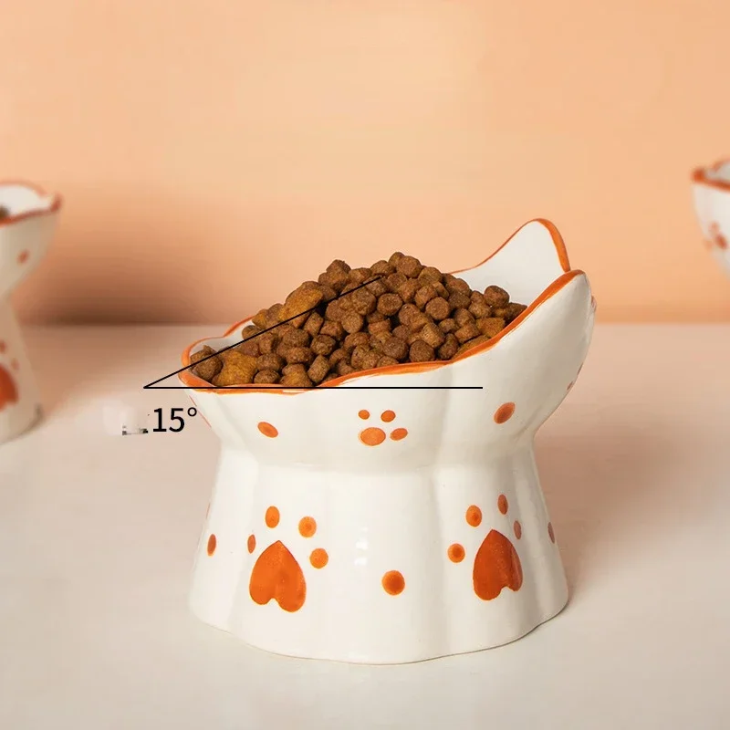 Cat Ceramic Food Bowl Elevated - Food Snacks Drinks incelemesi ve fiyatı