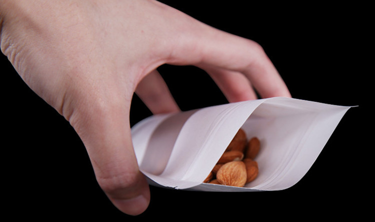 100PCS Stand-up White Paper Fr - Logo Food Snack incelemesi ve fiyatı