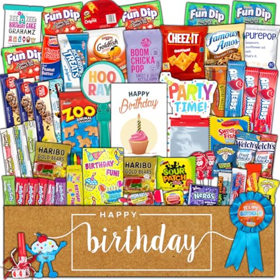 Birthday Party Care Package 50 - Snacks Food Gift Baskets incelemesi ve fiyatı