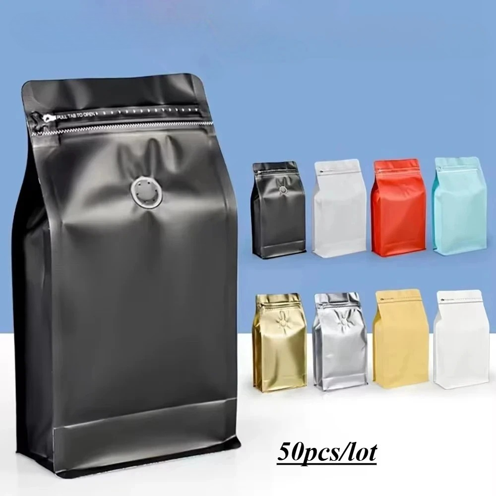 50pcs Resealable Ziplock Coffe - Food Protein Snacks incelemesi ve fiyatı