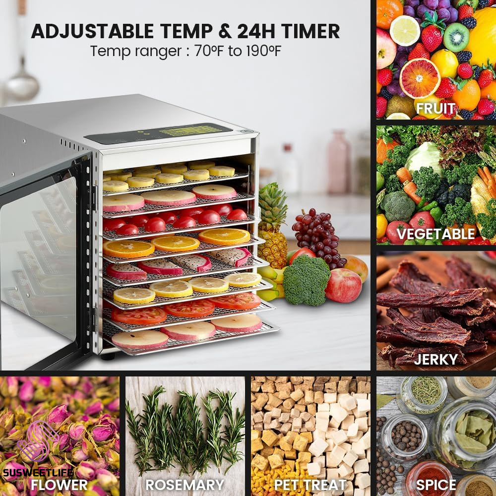 500W 8-Tray Large Capacity Foo - Healthy Snacks Food incelemesi ve fiyatı