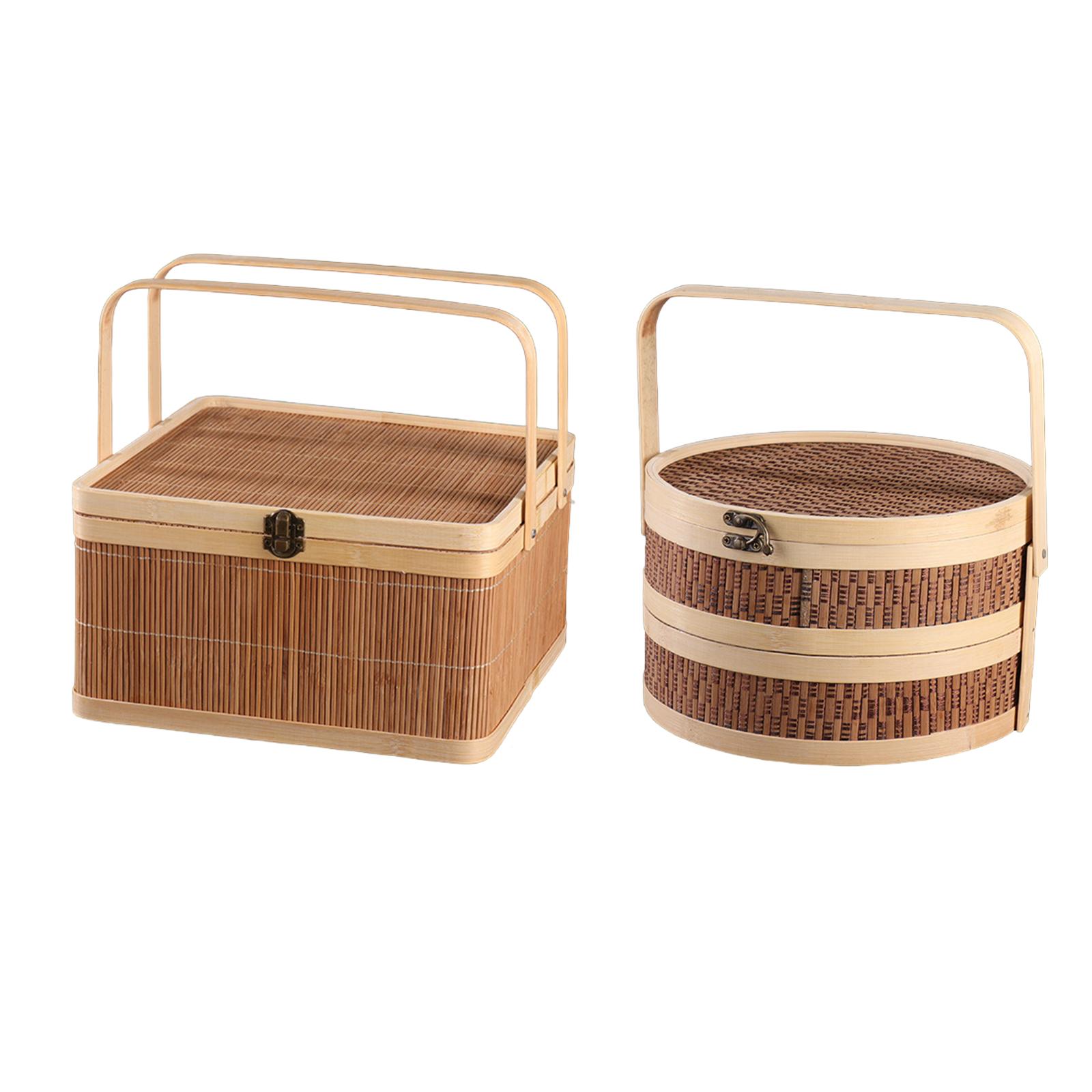 Bamboo Basket Serving Portable - Snacks Food Gift Baskets incelemesi ve fiyatı