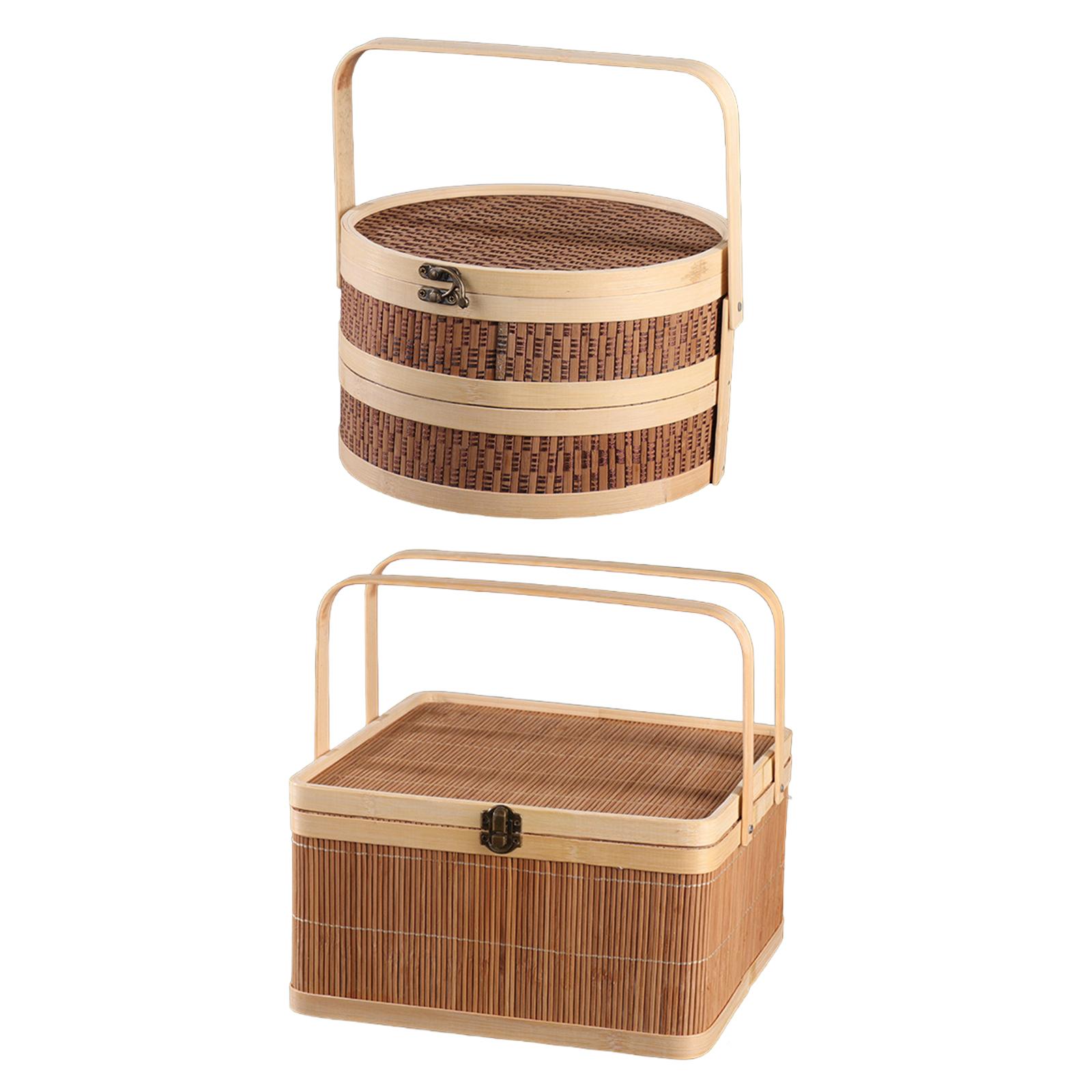 Bamboo Basket Serving Portable - Snacks Food Gift Baskets incelemesi ve fiyatı