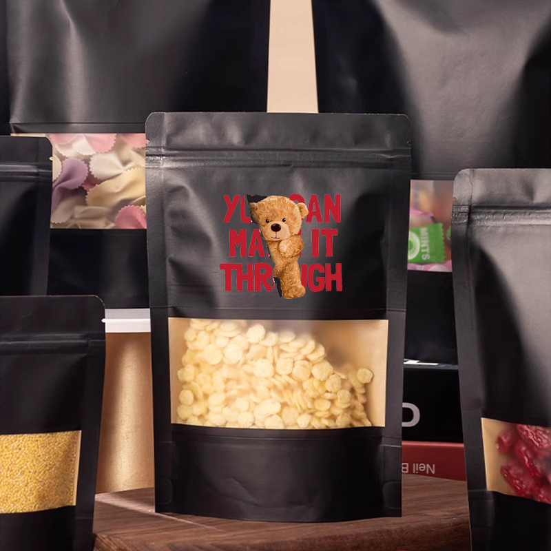 Wholesale Black Kraft Paper St - Logo Food Snack incelemesi ve fiyatı