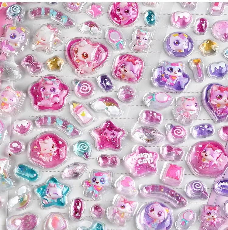 Kawaii 3D Puffy Relief Sticker - Candy Sour Strip incelemesi ve fiyatı
