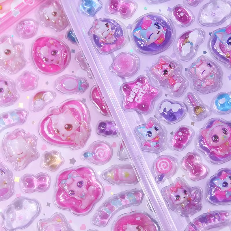 Kawaii 3D Puffy Relief Sticker - Candy Sour Strip incelemesi ve fiyatı