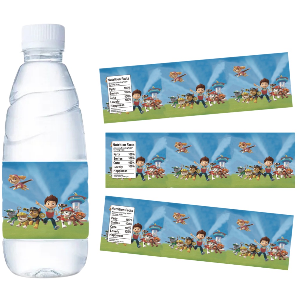 Paw Patrol Water Bottle Labels - Candy Sour Strip incelemesi ve fiyatı