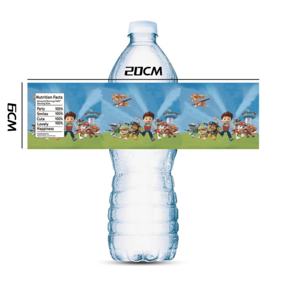 Paw Patrol Water Bottle Labels - Candy Sour Strip incelemesi ve fiyatı
